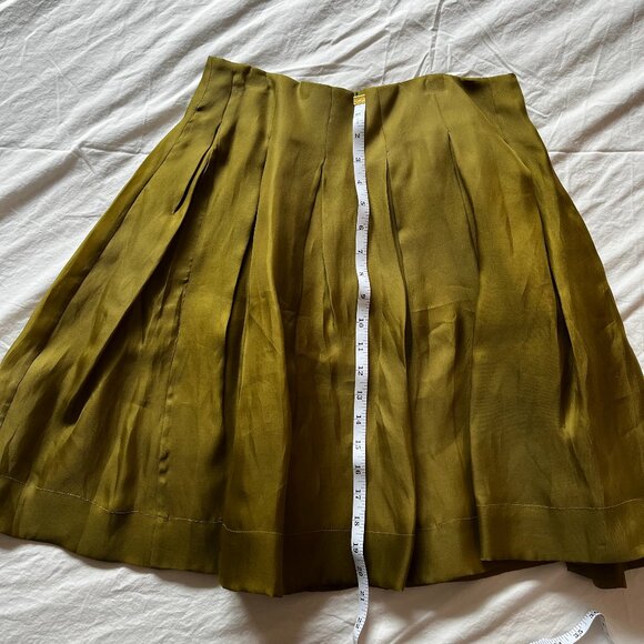 Anthropologie Pleated Silk Tulip Skirt W's 8 - Picture 7 of 12